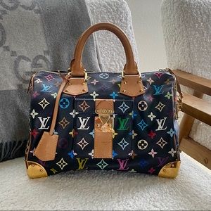 Louis Vuitton Murakami Multicolor Speedy 30 Black